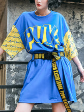 Retro Round Neck Loose Waist Slimming Dress