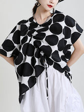 Irregular Drawstring Simple Loose Thin T-Shirt