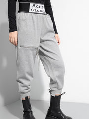 Women Zipper Decoration Solid Color Casual Pants