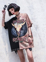 Hip-hop Printed Mini Dress