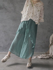 Floral Print Loose V-Neck Casual Shirt