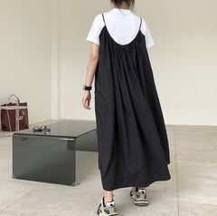 Women Solid Color Simple Loose And Thin Dress