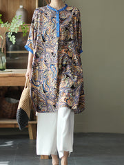 Half Sleeves Mid-Length Printed Blouse