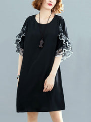 Original Chiffon Flared Sleeve Dress