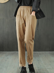 Solid Loose Harem Pant