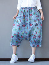 Original Embroidered Denim Capri-Pants