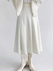 Women Pleated Slim Slimming Skirt