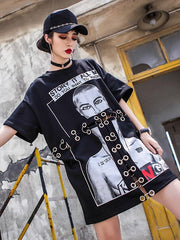 Loose Printed Couple T-Shirt