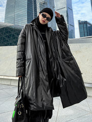 Women Solid Color Lapel Thick Casual Coat
