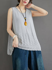 Casual Knitting Sleeveless A-Line Vest