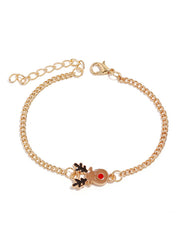 Women Cute Cartoon Ring Earrings Bracelet Necklace Set