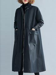 Casaul Solid Bandage Windbreaker