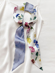 Tie-Dyed Plain Silk Curls Scarf