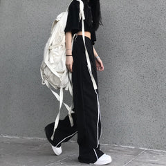 Women Slim Loose Straight Mopping Casual Pants