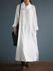 Retro High-Necked Casual Dress