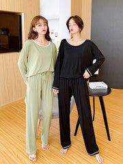 Two Pieces Comfort Long Sleeve T-Shirt And Pants Pajamas
