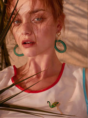 Flamingo Bee Pretty Brooch