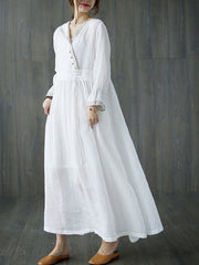 Loose Solid Color Maxi Dress