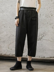 Loose Straight Leg Buttons Pants