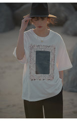 Women Print Loose All-Match Short-Sleeved T-Shirt