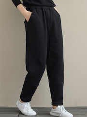 Women Loose Solid Color Casual Pants