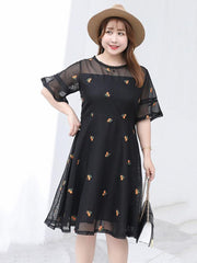 Loose Chubby Girl Chiffon Dress