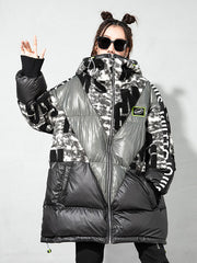 Leisure Loose Stitching Down Coat