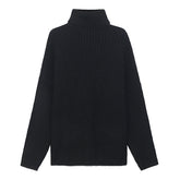 Urban Loose Striped High-Neck Sweater