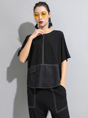 Loose Simple Split-Joint T-Shirts