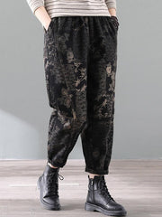 Vintage Loose Splicing Floral Harem Pants