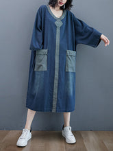 Women Loose Retro All Match Dress