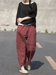 Original Stylish Pleated Solid Pants