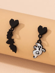 Skull Bat Pumpkin 3D Earrings