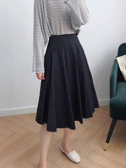 Loose A-Line Big Hem Skirt