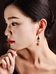 National Retro Split-joint Earrngs