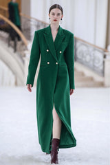 Casual Solid Color Long Button Coat