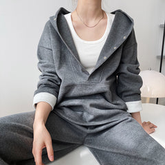 Women Hooded Sweater Casual Sports Suit
