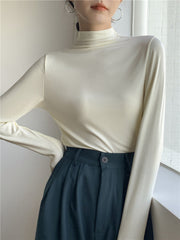 Casual Solid Color Slim Long Sleeve T-Shirt