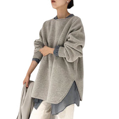 Asymmetric Loose Casual Sweatshirt Top