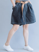 Casual Belt Jean Shorts