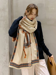 Retro Warm Imitated Cashmere Scarf