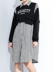 Women Plaid Long Sleeve Two-Piece Suit