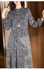 Chiffon Floral Loose Midi Dress