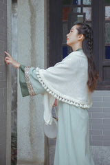 Retro Oriental Charm Embroidered Full-Sleeve Cheongsam Dress