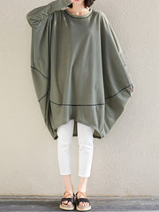 Lantern-Shaped Casual Long-Sleeved Blouses Shirts Top