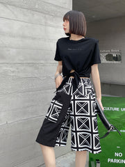 Straight Printed Loose Thin High Waiste Wide Leg Pants