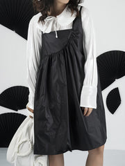 Stitching Solid Color Slim Sling Dress