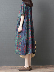 Loose National Style Long Dress