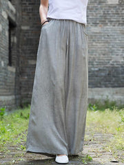 Casual Comfortable Solid Wide-Leg Pants