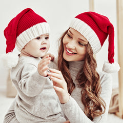 Parent-Child Knitted Classic Christmas Hat